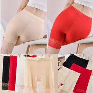 Leggings donna vita alta seta ghiaccio senza cuciture taglie forti mutande di sicurezza 90851 - Foto 1 di 32