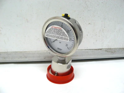 Wika M932 Sanitary 316 SS Diaphragm Seal Pressure Gauge 0-30 Psi 2" Connection - Image 1 of 4