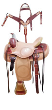 Roping Calf Rope Leather Horse Saddle Wood with rawhide covered Free Shipping