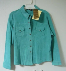 WOMEN'S washable LEATHER JACKET - Size X-Large - by Denim & Co - NEW w/ Tag - Picture 1 of 4
