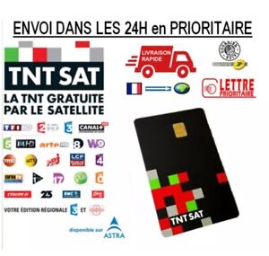Carte TNT SAT TNTSAT NEUVE valable 4ANS Satellite HD Parabole ENVOI RAPIDE !