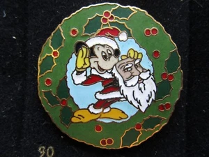 Pin 515 WDW - Santa Mickey en una corona de Navidad DISNEY - Imagen 1 de 1
