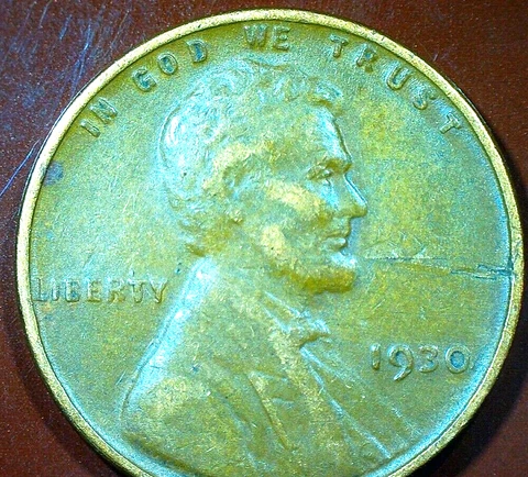 U.S.-1930 "P" WHEATBACK CENT "LAMINATION ERROR" Cover