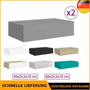 Wandregal mit Schublade Wandboard Schweberegal Wandschrank Hängeregal MDF vidaXL - Bild 1 von 49