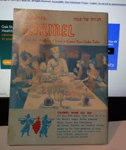 JÜDISCHE HEBRÄISCHE PASSAH HAGGADA SEDER 1966 CARMEL KOSCHER WINE COMPANY GEFLECKT - Bild 1 von 8