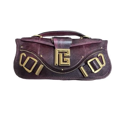 Bandolera Balmain Blaze Croc-Repujado Karung Piel de Serpiente y Forro de Piel de Cordero Nueva con Etiquetas Foto 1 de 4