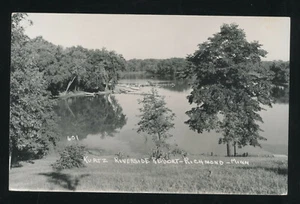 Richmond Minnesota MN Vtg 1965 RPPC Kurtz Riverside Resort Boat Dock Postcard - Picture 1 of 2