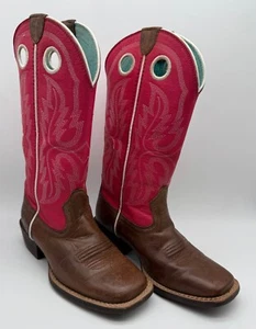 Pretty Pink Ariat Cowgirls Western Riding Boots Size 1 Rodeo Ranch - Picture 1 of 7