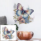 Flowers Butterfly Plants Art Wall Stickers Floral Garden Wall Decals Watercolor