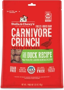 Stella & Chewy's Freeze-Dried Raw Carnivore Crunch Cage-Free Duck Dog Treats - Picture 1 of 8