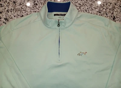 Pullover de golf Greg Norman 1/4 cremallera XXL verde menta 128492 100 % algodón logotipo 2XL Foto 1 de 4