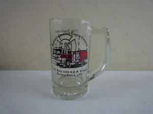 Vintage 1988 Pitman, NJ Highland Fire Engine Company Glass Beer Mug Stein NEW - Picture 1 of 3