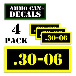 30-06  Ammo Can Label 4x Ammunition Case stickers decals 4pack YW MINI 1.5in - Picture 1 of 1