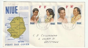 1971 Niue Island FDC Envelope/Stamp Set People Portraits Stamps - Picture 1 of 2