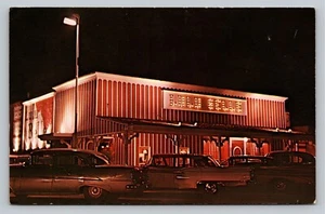 Scottsdale Arizona Lulu Belle Night Scene 1950's Cars Vintage Unused Postcard - Picture 1 of 2