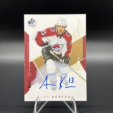 2018-19 SP Authentic Limited Autographs 66 Alex Kerfoot BLUE INK ON CARD AUTO