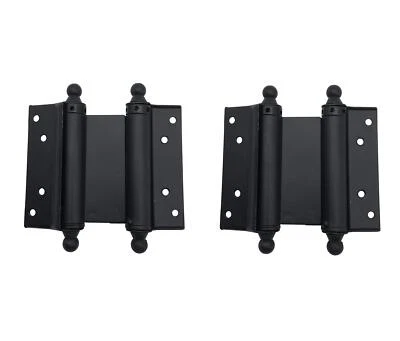 Matte Black Double Action Hinge Ball Heavy Duty Saloon Door Hinges Swinging D... - Image 1 of 4
