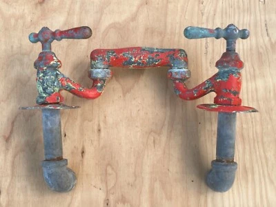 Vintage Brass Bathtub Sink Faucet Fixture - Repurpose, Restore, Parts, Handles - Image 1 of 4