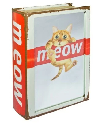 Mirrored Meow Cat Storage Book Box that looks like a book! - Image 1 of 3