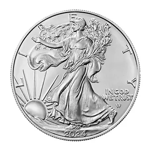 2024 American Silver Eagle $1 Coin 1 oz Fine Silver BU - Picture 1 of 8