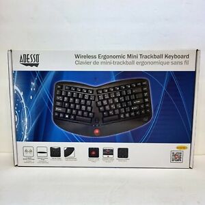 Adesso Tru-Form Media 3150 2.4 GHz Wireless Ergo Trackball Keyboard - Open Box