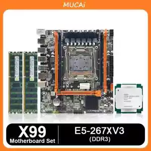 Zsus Mucai X99 LGA2011-3 Xeon E5 V3 V4 6-12 CORE DDR3 DDR4 16GB 32GB Kit Bundle - Picture 1 of 11