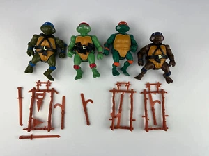 TMNT 2013 Classic Figures Re-Release Lot Mike Raph Leo Don w/ Weapons - Picture 1 of 9