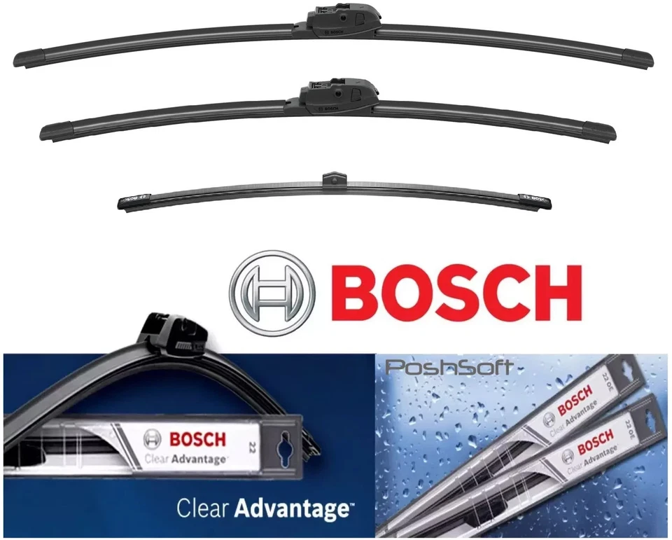 2 件套博世 Wiper Blade 左 + 右 + 后 适用于 2011 - 2017 保时捷 Cayenne — 第 1/1 张图片