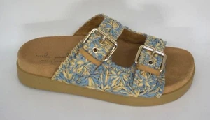 NEU Mila Paoli Damen blau & beige Pantoletten Sandalen Größe 6,5 - Bild 1 von 5