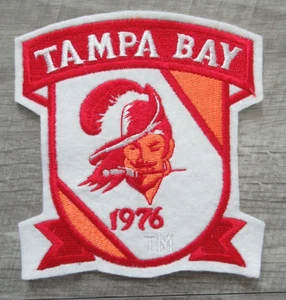 Tampa Bay Buccaneers Embroidered Sew On Felt Logo Patch 4.5" x 4.5" NFL Bucs Vtg - Picture 1 of 4