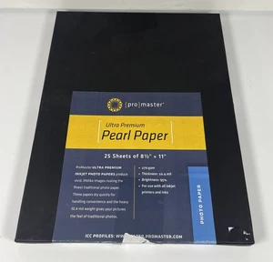 Pro Master Ultra Premium Pearl Photo Paper 8 1/2”x11” 24 Sheets - Picture 1 of 3