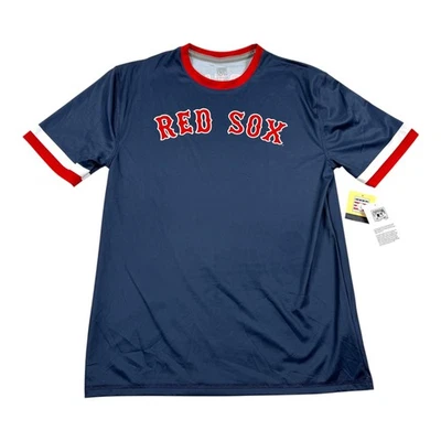 Camisa de beisebol Boston Red Sox juvenil XL azul vermelha MLB David Ortiz 34 Cooperstown - Imagem 1 de 4