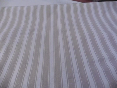 ANCIENNE HOUSSE D OREILLER POUR LA PLUME TOILE RAYÉ BEIGEX CREME 42X54CM - Photo 1/3