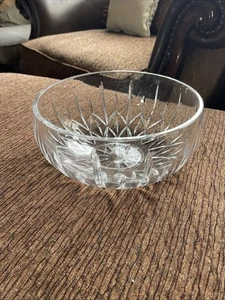 BLOCK Contemporary Crystal Cut Round Diamond Pattern large Decorative Bowl - Picture 1 of 9