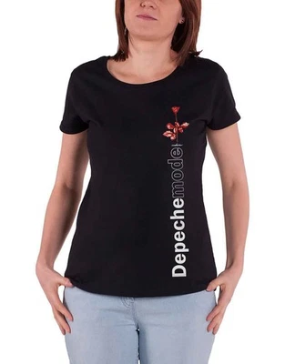 Camiseta Depeche Mode Violator Side Rose nueva oficial para mujer calce ajustado negra Foto 1 de 4