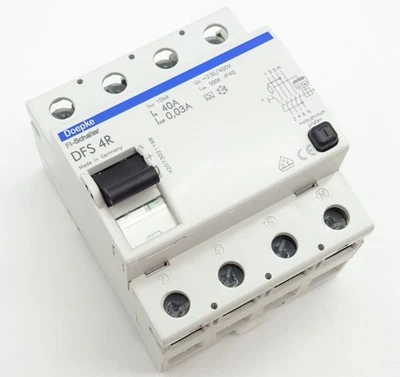 DOEPKE DFS 4 040-4/0,03-A R FI-Schutzschalter Typ A FI-Schalter 40A 30mA 4polig — 第 1/4 张图片