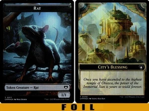 1x MTG - RAT \\ CITY'S BLESSING TOKEN #17/49 - FOIL - Commander Masters - Picture 1 of 1