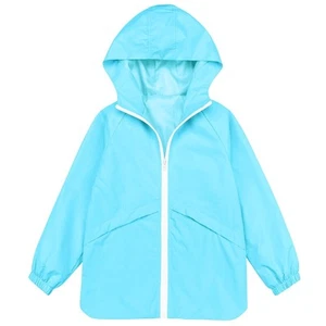 Boys Girls Rain Jacket Waterproof lined Hooded RainCoats Windbreaker 10-11Yea... - Picture 1 of 6