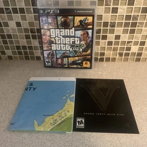 Grand Theft Auto V 5 GTA V Video Game Sony Playstation 3 PS3 With Map Mint Disc - Picture 1 of 3