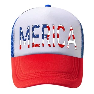 American Flag Hat USA Hat 4th of July Trucker Hats for Women Men Patriotic US... - Picture 1 of 6