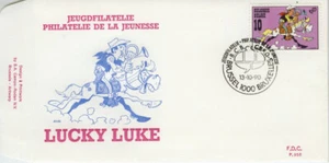 MORRIS LUCKY LUKE PHILATELIE DE LA JEUNESSE TIMBRE ENVELOPPE FDC 1990 - Picture 1 of 1
