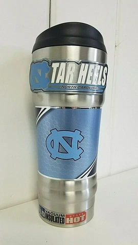 UNC Tar Heels "MVP" 18 oz Stainless Steel Tumbler Mug Cup Great American Cover