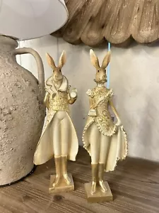 Clayre&Eef Hase, Gold, Shabby, Landhausstil, Ostern, Dekoration - Bild 1 von 2