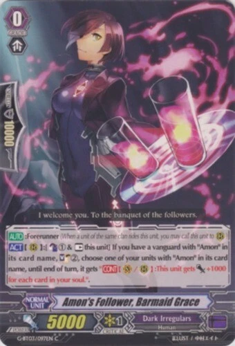 4 x Amon's Follower, Barmaid Grace - G-BT03/097EN - C Near Mint / Mint, English - Image 1 of 1