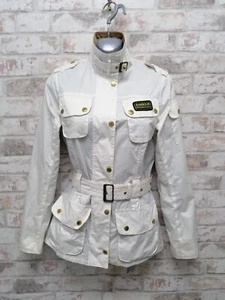 BARBOUR International REGENBOGENJACKE – Damen elfenbeinfarben – Größe UK 8 - Bild 1 von 22