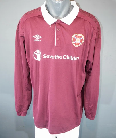 Heart of Midlothian 2017/2018 Jersey Home Football Long Sleeve Mens Shirt XXL Cover