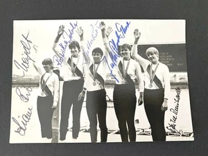 DDR Doppelvierer 1980 Olympiasieger komplett signiert  Autogrammkarte 10x15  - Bild 1 von 2