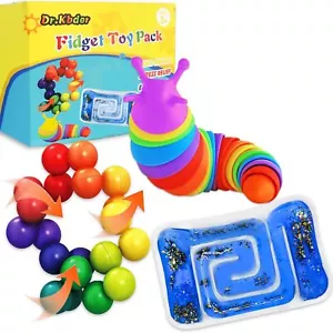 Sensory Toys for Autistic Kids, Autism Squishy Fidget Toys Slug Quiet Fidgets... - Picture 1 of 1