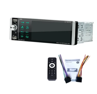 5.1in Car Radio 1 Din Carplay Bluetooth Stereo Receiver Touch Screen MP5 Player - Image 1 of 4