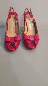 SALVATORE FERRAGAMO PEEP TOE tacones altos talla 8. Rosa - Imagen 1 de 7